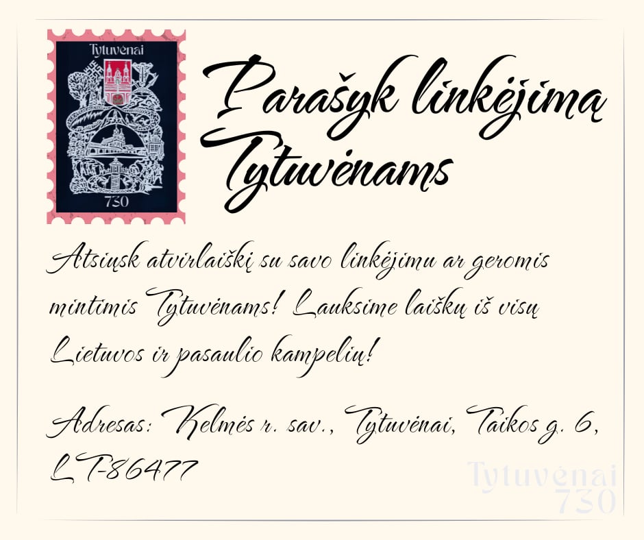 730 metų gimtadienį švenčiantys Tytuvėnai kviečia svečius iš viso Pasaulio