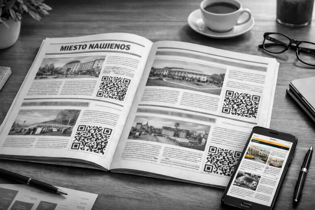 Lietuvos regionų naujienų portalas pristato naują funkciją: kiekviena publikacija – su atsisiunčiamu QR kodu