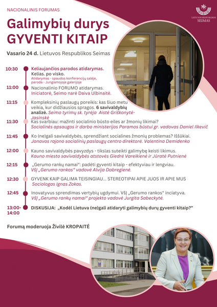 Nacionalinis forumas „Galimybių durys gyventi kitaip“: ar socialinis būstas (ne)keičia žmonių likimus?